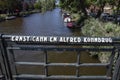 Bridge Sign At Ernst Cahn En Alfred Kohnbrug Amsterdam The Netherlands 25-6-2020