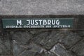 Bridge Sign The M Justbrug Bridge At Amsterdam The Netherlands 11-7-2022 Royalty Free Stock Photo