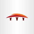 bridge sign symbol company logo icon vector