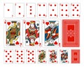 Bridge size Heart playing cards plus reverse Royalty Free Stock Photo