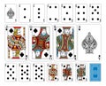 Bridge size Spade playing cards plus reverse Royalty Free Stock Photo