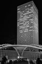 Bridge and Skyscraper - Cityscape at Night
