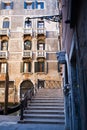 Bridge of the small canal in venice