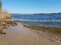 bridge at Solomons Island, Maryland with water Royalty Free Stock Photo