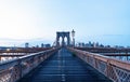 bridge spanning the East River between the boroughs of Manhattan and Brooklyn. brooklyn bridge of new york city Royalty Free Stock Photo