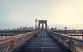 bridge spanning the East River between the boroughs of Manhattan and Brooklyn. brooklyn bridge of new york city Royalty Free Stock Photo