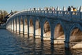 Bridge spanning a large body of water