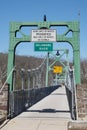 The footbridge connects NJ and PA.