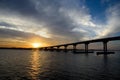 Bridge Between St.Augustine and Vilano Beach Florida at Sunset Royalty Free Stock Photo