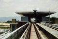 Bridge and station Malaysian Mass Rapid Transit railway track