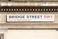 Bridge street sign, London