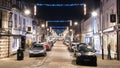 Bridge Street St Ives, Cambridgeshire at Night with Christmas li