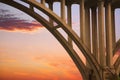 Bridge Structure At Sunset Royalty Free Stock Photo