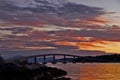 Bridge in sunset Royalty Free Stock Photo