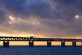 Bridge in sunset