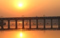 A bridge at sunset - india Royalty Free Stock Photo