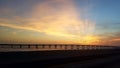 Bridge sunset Punta Gorda Florida Royalty Free Stock Photo