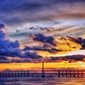 Bridge and sunset