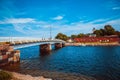 Bridge At Suomenlinna Fortress In Helsinki, Finland. Sunny Day With Blue Sky