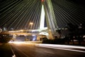 Bridge suspended on cables in sao paulo Brazil