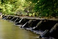 Bridge at Tarr steps in Devon Royalty Free Stock Photo