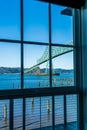 Bridge Througth Window Royalty Free Stock Photo