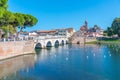 Bridge of Tiberius (Ponte di Tiberio) in Rimini, Italy.