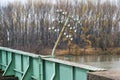 Bridge in Titel across the Tisa River in Serbia