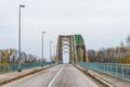 Bridge in Titel across the Tisa River in Serbia