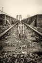 Bridge in Titel across the Tisa River in Serbia