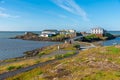 Bridge to Brakarey at Borgarnes on Iceland Royalty Free Stock Photo