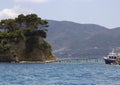 Bridge to Cameo Island, Laganas Bay, Zakinthos, Greece