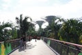 Bridge to the gardens at the Bay of Marina Bay Sands in Singapore