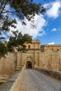 Entrance gate to Mdina the silent city Royalty Free Stock Photo