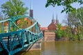 bridge to island Tumski, Wroclaw, Poland