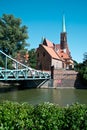 Bridge to island Tumski, Wroclaw, Poland