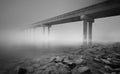 Bridge to knowhere shot in black and white fine art photography using long exposure technique.