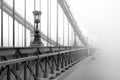 Bridge in a foggy morning