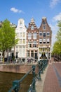 Bridge to old houses, Amsterdam