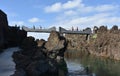 Bridge to reach the natural pools of Porto Moniz, Madeira