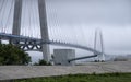 Bridge to Russky island. Vladivostok city. Russia Royalty Free Stock Photo