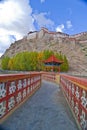 Bridge to Tibetan monastery