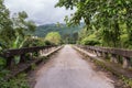 A bridge to wild life on rainy day