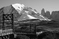 Bridge, Torres Del Paine, Patagonia, Chile.