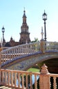 Bridge and tower at Plaza de Espana, Seville Spain