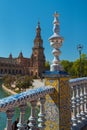 Bridge and Tower Spain Square, Plaza de Espana, Sevilla