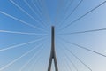 Bridge tower with stay cables closeup Royalty Free Stock Photo