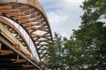 Bridge and trees next to it. The Thaddeus Kosciusko Bridge in Albany NY. Royalty Free Stock Photo