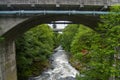 Bridge at Tumwater Falls in Olympia, Washington Royalty Free Stock Photo