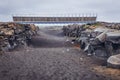 Bridge between two continents in Iceland Royalty Free Stock Photo